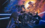 GUNDAM Zaku разрубает космический линкор топором.jpg