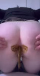 the bitch relieves herself after feeding.mp4
